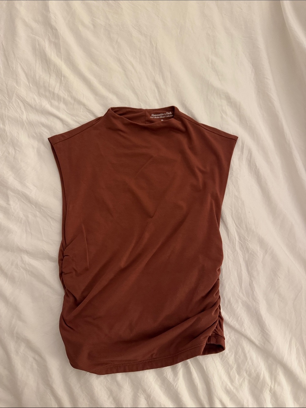 Abercrombie & Fitch Rust Brown Mock Neck Tank